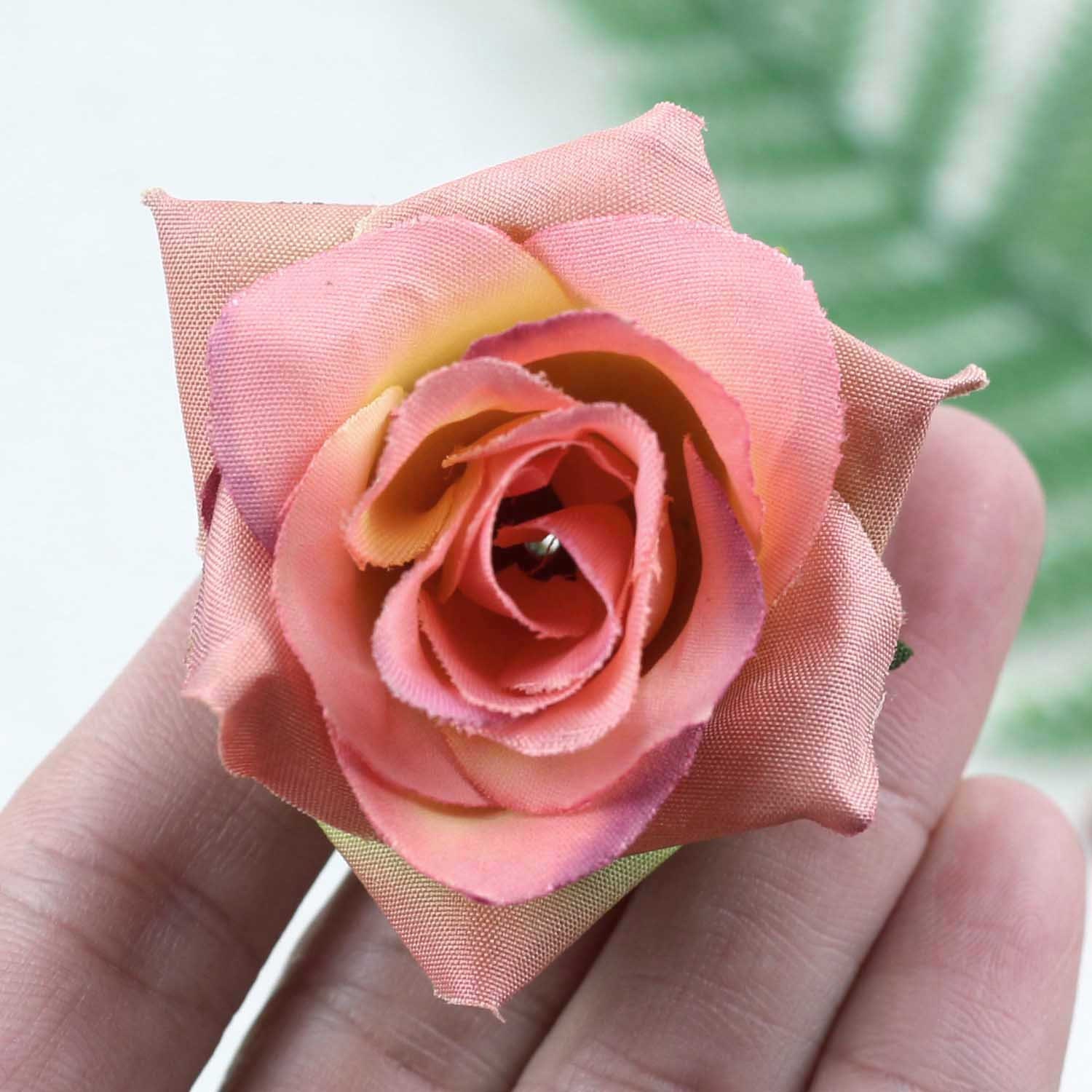 Lote De 50 A 200 Cabezas De Flor De Rosa Artificial De Seda - Ideal Para Bodas, Fiestas Y Decoración