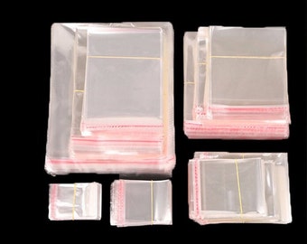 7.87‘’ Width OPP Bag Clear Self-Adhesive Packing Bag Transparent Cello Bag For Storage Packaging 30-100PCS