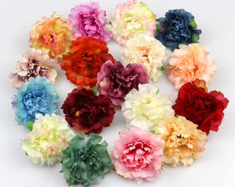 17 Colors 6cm Artificial Rose Peony Silk Flower Heads For Wedding Party Home Decoration Bouquet DIY Wreaths 2.4" Fake flower 20/100PCS