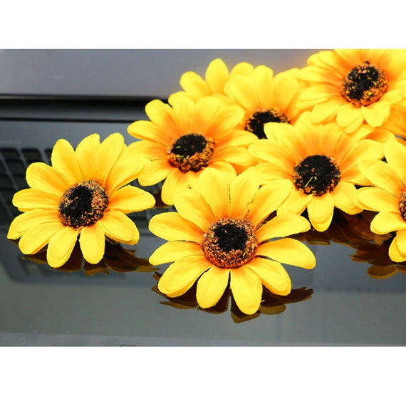 100 pieces 2 inch Yellow Hydrangea Heads Silk Carnation Flowers 5cm daisy Flowers Wholesale Bulk Flowers For Wedding Backdrops Photography