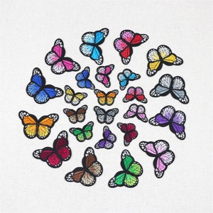 5/10/20Pcs 12 Colors Small Butterflies Embroidered Patch Sew On/Iron On Patch DIY Clothes Pants Sewing Applique Accessory