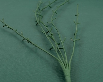 3/80P Tige de fleur verte artificielle 69Pick pour fleur de soie Faux verdure Décoration murale suspendue Arrangement floral Accessoire Fourniture Branche de rotin
