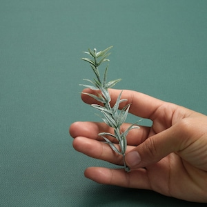 6/150PCS Artificial Silk Greenery / Dusty Plant Frosty Rosemary Fake Miller For DIY Cake Topper Dessert Crown Wedding Centerpiece Decor