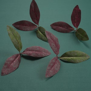 6/150PCS Artificial Silk Leaf 2Tone Foliage For DIY Crafts Bouquets Decor DIY Floral Arrangement