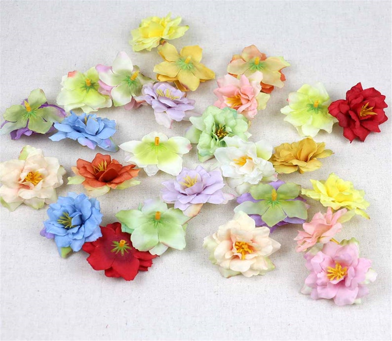 15pcs Assorted Colors 5.5cm Wild Rose Flower Heads Bulk DIY Etsy