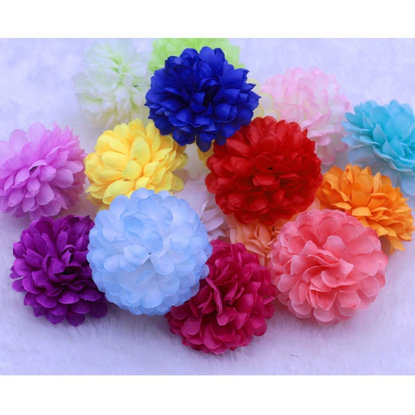 50 / 100 STÜCKE 5 cm Künstliche Seidenblume Kopf Gefälschte Blume Faux Nelke Mini Hortensie Für DIY Hochzeit Kranz Girlande Bouquets Decor