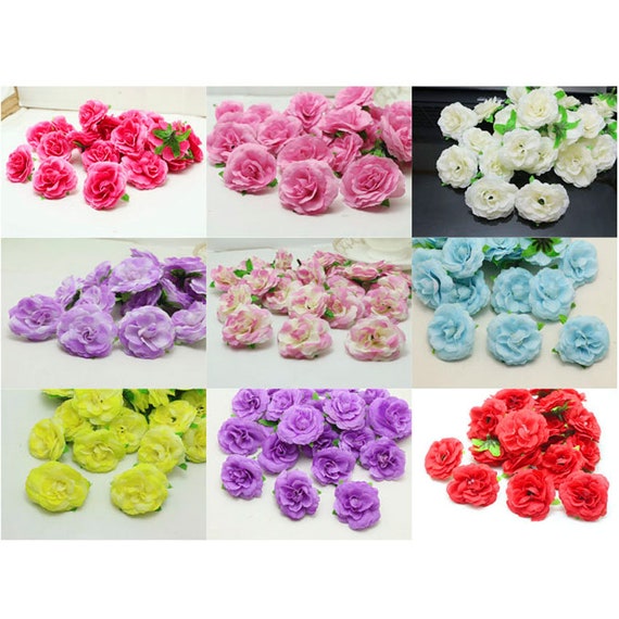 Seda Artificial Falso Flores Rosa poco Peonía cabezas a granel de boda fiesta casa decoración