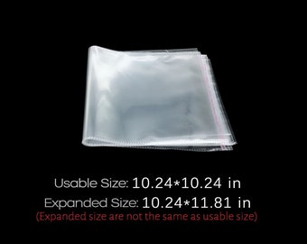 10.24‘’ Width Plastic Bag / 26CM Self Adhesive OPP Transparent Resealable Cello Poly Bag / Crystal Clear Packaging Various Sizes