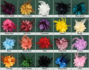 4.5in Popular Small Fascinators Hat Women's Hairpin Wedding Party Pure Color Corsages Bridal Shower Accessory Flower Hair Clip 20Colors