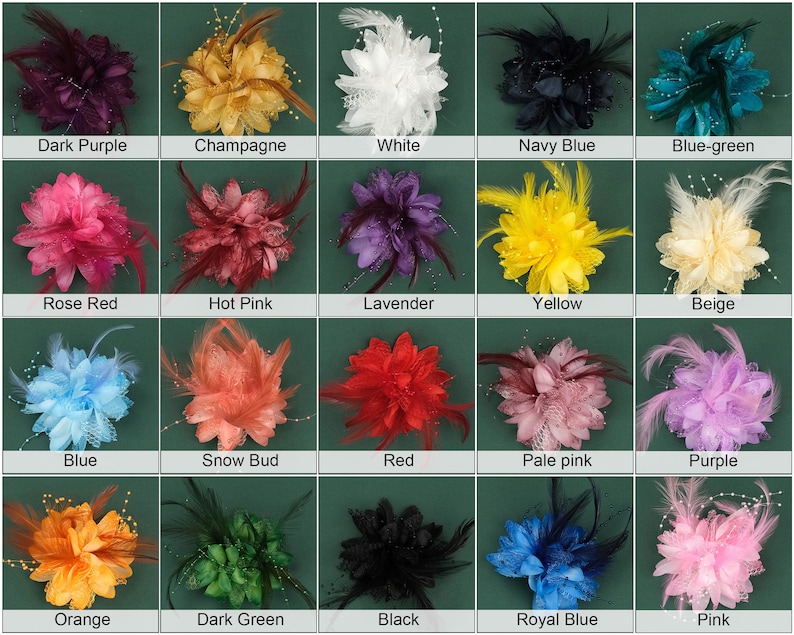 4,5 Zoll beliebte kleine Fascinators Hut Damen Haarnadel Hochzeit Party reine Farbe Corsagen Brautparty Zubehör Blumen Haarspange 20 Farben Bild 1