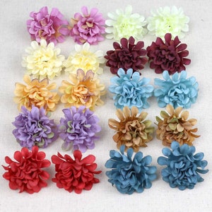 1.55"/4cm Hydrangea Artificial Silk Flower Heads Bulk For Wedding Decoration DIY Wreath Scrapbooking craft Carnation Fake Flowers 10-100pcs