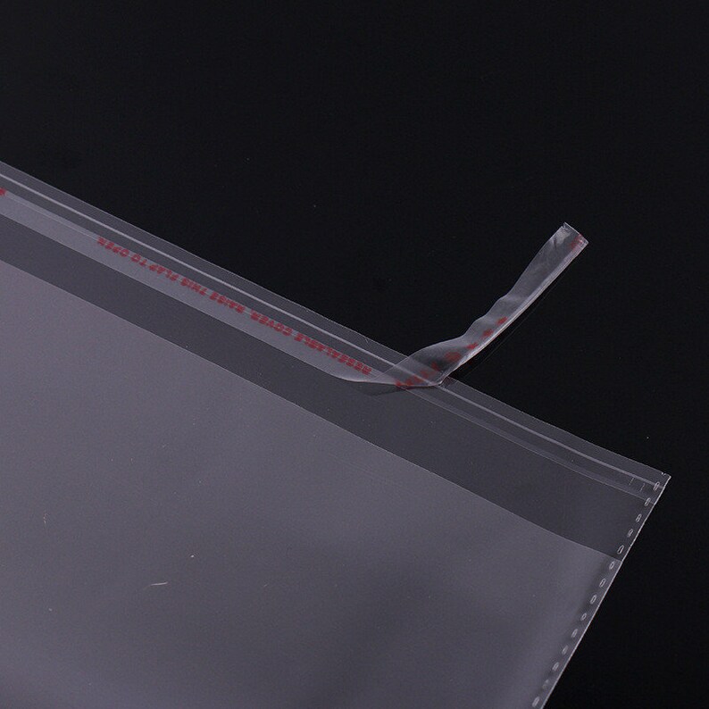 20pcs 30cm Wide Large Multi Sizes resealable packaging bag self adhesive packing plastic bag transparent Opp Bag Display Baggie Bags
