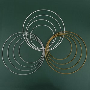 10PCS Round Hoop Wreath Frame 4Color Metal Blank Flower Hoop Base For Front Door Wall Bridal Garland Dreamcatcher Decor DIY Accessory
