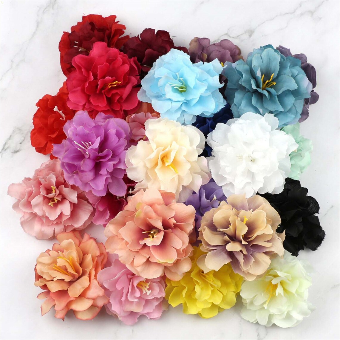 Flower heads in bulk wholesale for Craft Silk Peony Rose Etsy