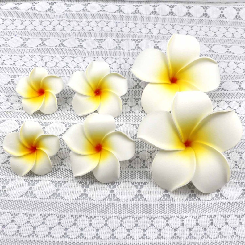 50PCS 5cm 6cm 9cm Hawaiian flowers Fake Plumeria lots of Etsy