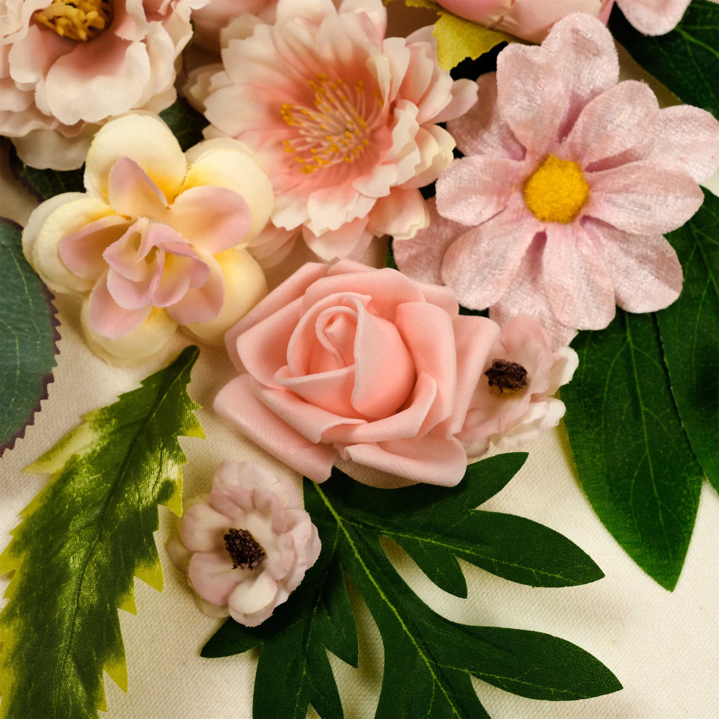 20 Teste Di Fiori Artificiali In Seta Rosa E Verde | Mini Fiori Finti Per Decorazioni Fai Da Te, Bouquet Nozze, Torte E Centrotavola