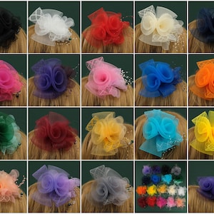 5.5inch classic fascinator hat - Women&#39;s Hat Hair Accessories for Tea Party Hat Headpieces Headband with Hair Clip Cocktail Corsages 18color