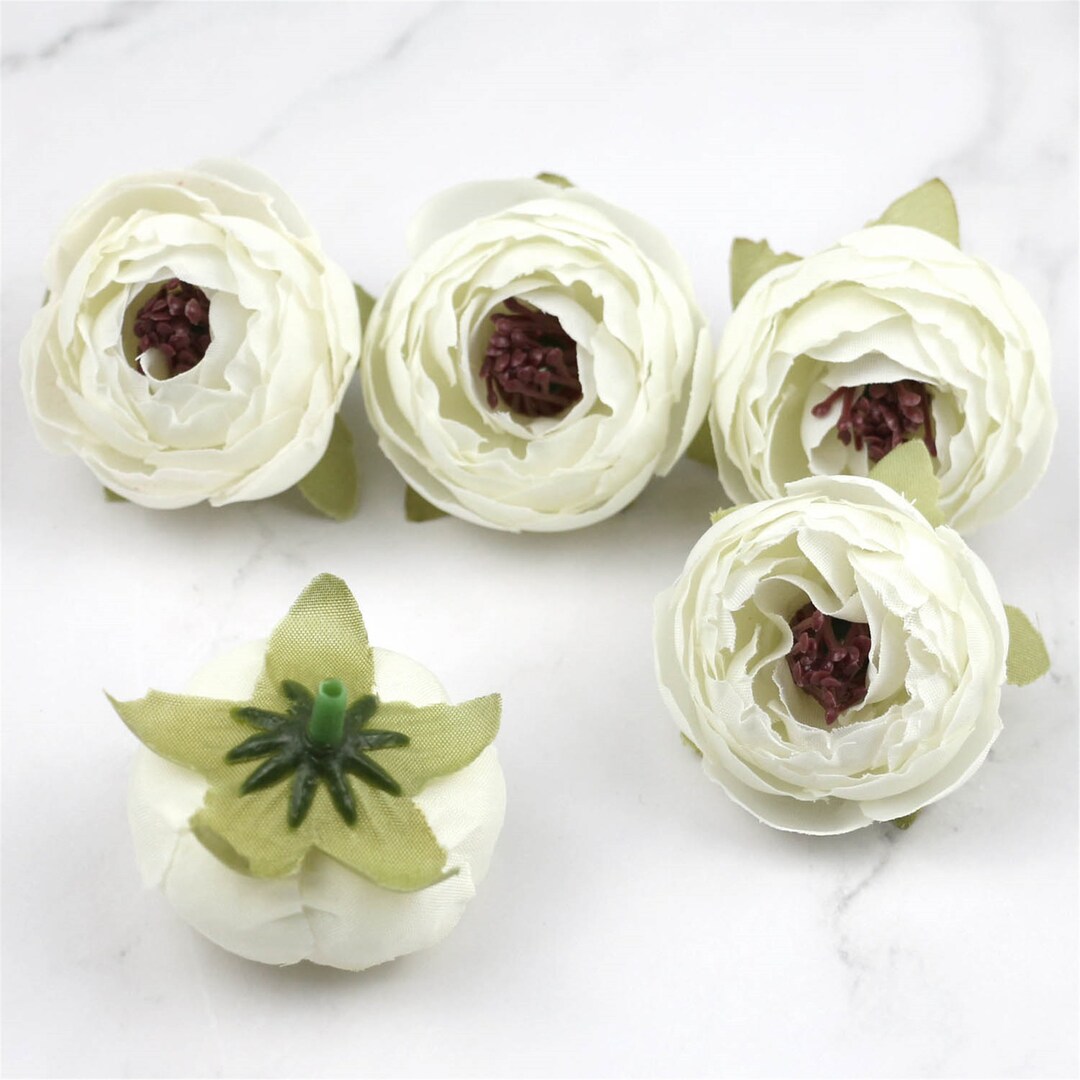Camellia White Flower Heads 10-100pack Artificial 2 Inch Silk Rose ...