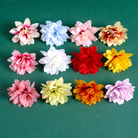5-500Pcs 3" Artificial Silk Hydrangea Flower Head Bulk Assorted Color Orchid Fake Daffodil Flower For Wedding Home Decor DIY Craft Flower