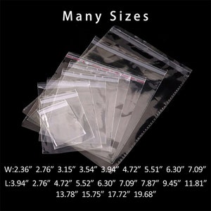 30-45cm Self -Sealing Cello Resealable Plastic Sheer Bag / Self -Adhesive Packing Bag 11.8-17.72&#39;&#39; Width Large Size OPP Bag