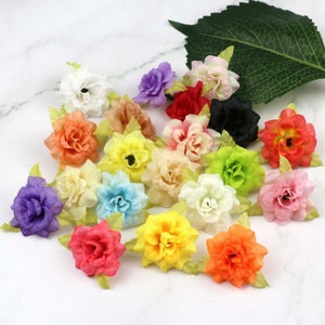 50/200P Artificial Silk Flower Head -Multicolor Bulk Mini Rose Rayon Flower For DIY Wedding Home Scrapbook Gift Box Craft Decor Fake Flower