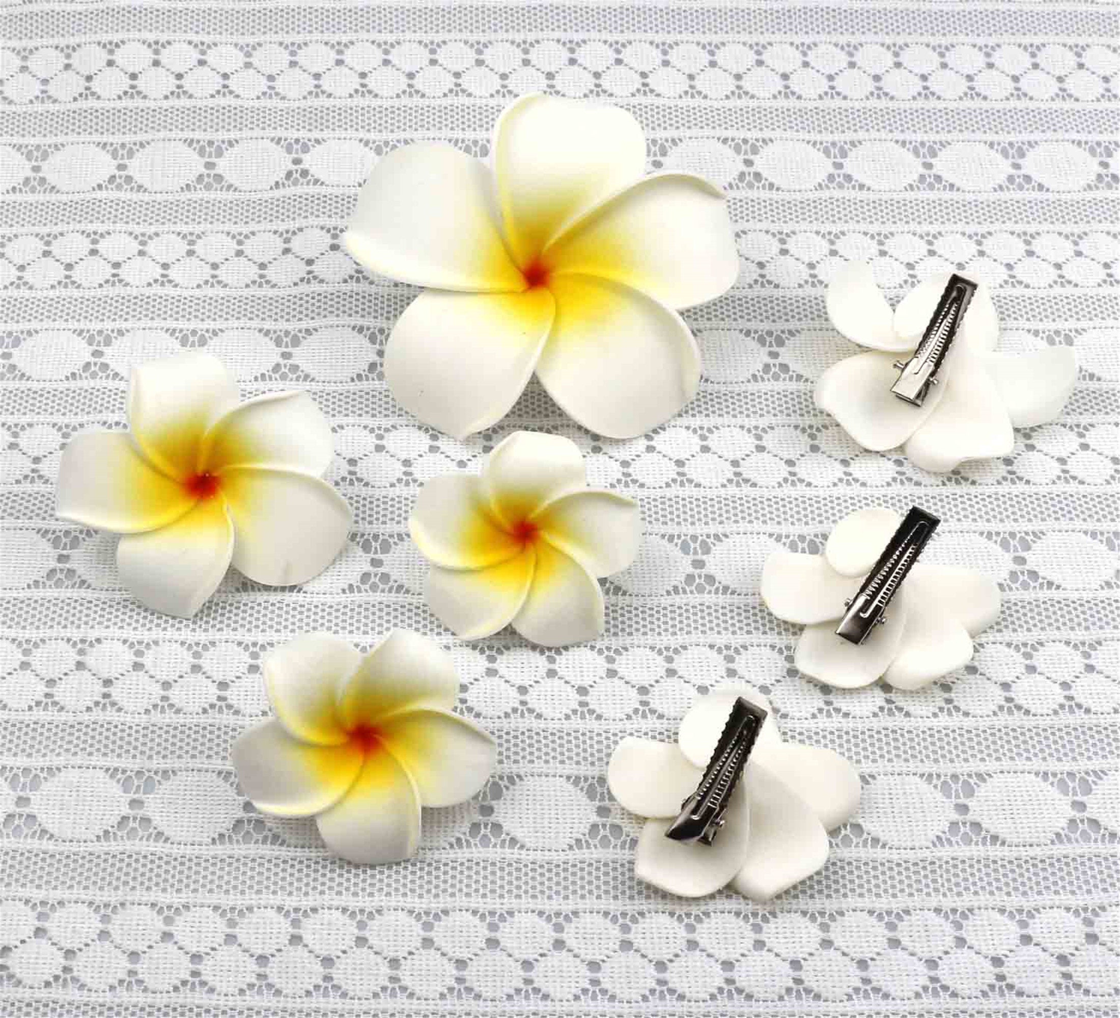5-10PCS 2 Inch 10 Colors Hawaiian Plumeria Flower Hair Foam Hawaii Hair Clips 5-10PCS 2 Inch 10 Colors Hawaiian Plumeria Flower Hair Foam Hawaii Hair Clips