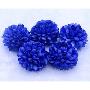 100 pezzi blu royal seta artificiale garofano testa di fiore di seta ortensia casa decorazione della festa nuziale corona fai da te 5 cm fiore finto fiore finto