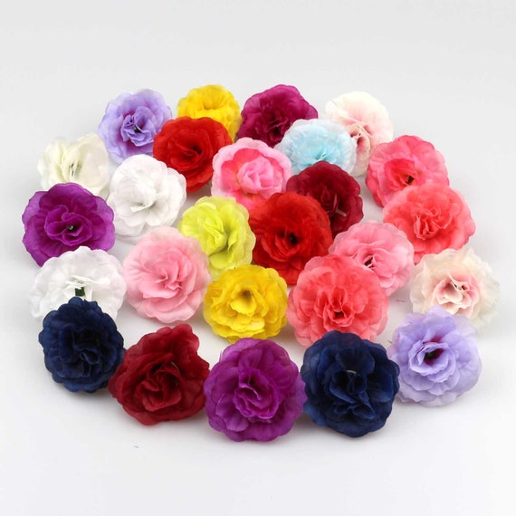 Wholesale 20-100PCS 8cm Roses Simulation flowers DIY silk flower heads wedding
