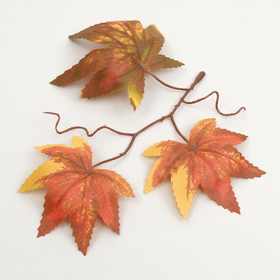 6 / 150 Stck Herbstbltter 7 Zoll Kunstseide Ahornbltter - Herbst  Knstliche Bltter fr DIY Wohnkultur Thanksgiving-Kranz-Fller Zubehr -  Etsy.de