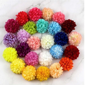 120Pcs/lot 5cm Silk Flower Bulk Wholesale Artificial Carnation Flower Head Handmade DIY Home Decor Event Party Supplies Bouquet Wreath Decor