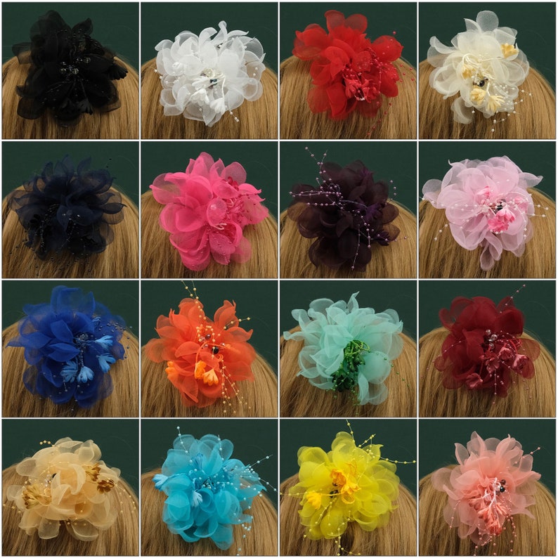 5.5inch Vintage Fascinators Hat 16 Colors Women's Classic Corsage Tea Party Hairpin Hat Church Hat Fancy Hat Prom Wedding Ascot Hair Clip image 1