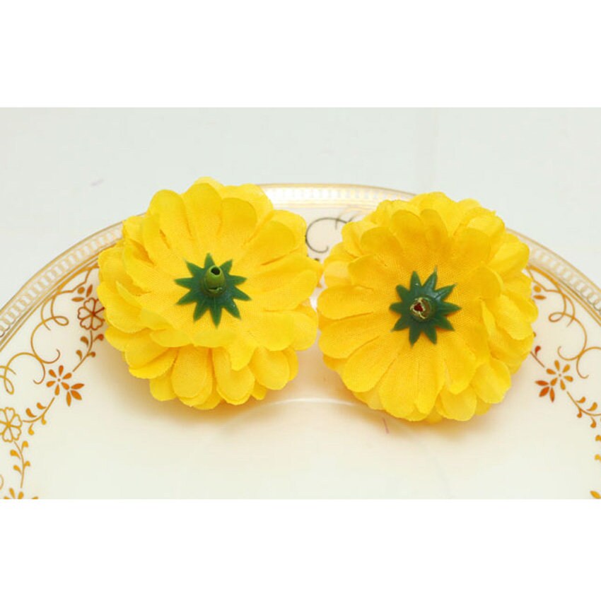 100PCS Yellow Silk Flowers Bulk Carnation Artificial Flowers Etsy UK