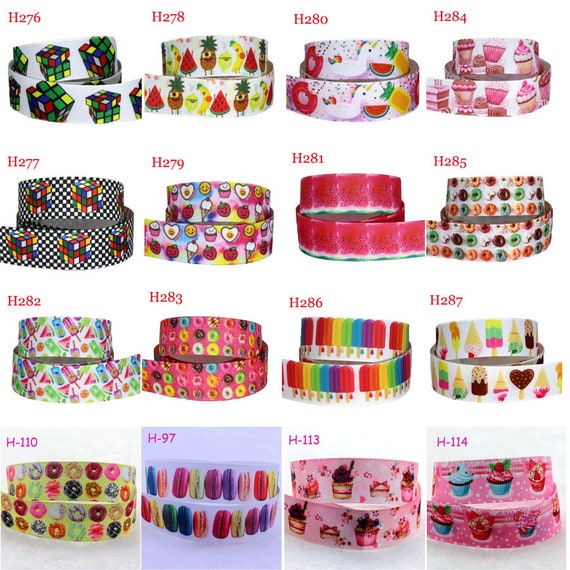 22M Christmas Grosgrain Ribbon Double-sided Printing Gift Wrap Home Decor Tool