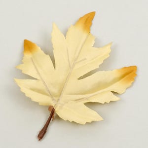 4.72x3.94&quot; Beige Silk Maple Leaves 6/150Pcs Artificial Silk Leaf Bulk Faux Greenery Leaf For DIY Crafts Wreath Garland Bouquets Filler Decor