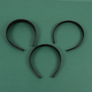 3/15 STÜCKE Schwarz Blank Stirnband Für DIY Haar Dekor 3Size Ribbion Wrap Kunststoff Anzug Für Kinder Erwachsene Krone