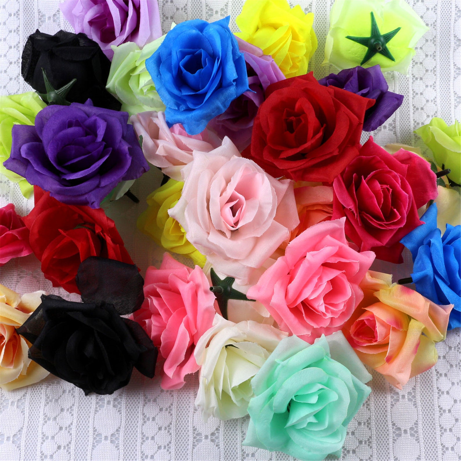 120pcs Artificial Silk 3.1 Rose Head Fake Flower Heads Etsy