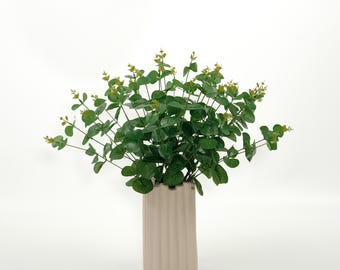 18inch Green Real Touch Eucalyptus Branches Spray /Artificial Eucalyptus Latex Leaves Branches Stem for Vases Home Decor Floral Arrangements