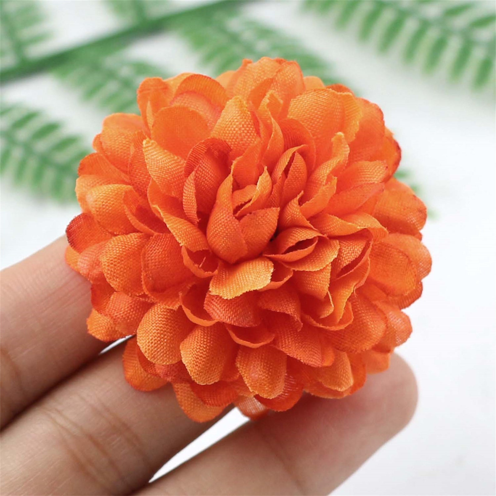 100PCS Orange Silk Flowers Bulk Carnation Artificial Flowers Etsy
