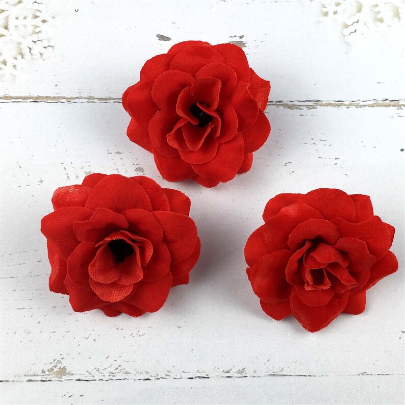 10200PCS Red Velvet Flower Heads in Bulk Artificial Rose Etsy