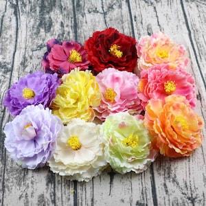 10-50PCS Artificial Silk Flower Head Fake Peony For DIY Home Hairpin Wedding Family Party Decoration 12cm Simulation Flower Faux Flower