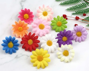 Tegg Fabric Daisy Flower Head 100PCS 1.5Inch Pink and Yellow Artificial Gerbera Fake Flowers Heads for Wedding Party and DIY Craft Tegg Fabric Daisy Flower Head 100PCS 1.5Inch Pink and Yellow Artificial Gerbera Fake Flowers Heads for Wedding Party and DIY Craft