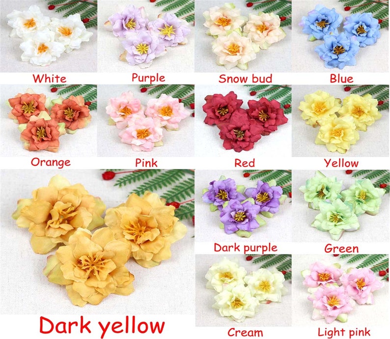 15pcs Assorted Colors 5.5cm Wild Rose Flower Heads Bulk DIY Etsy