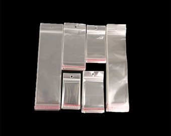 8cm Clear OPP Packing Bag / Transparent Self-adhesive Poly Cello Plastic Bags / 3.15'' Resealable Cello Bag For Collect Storage