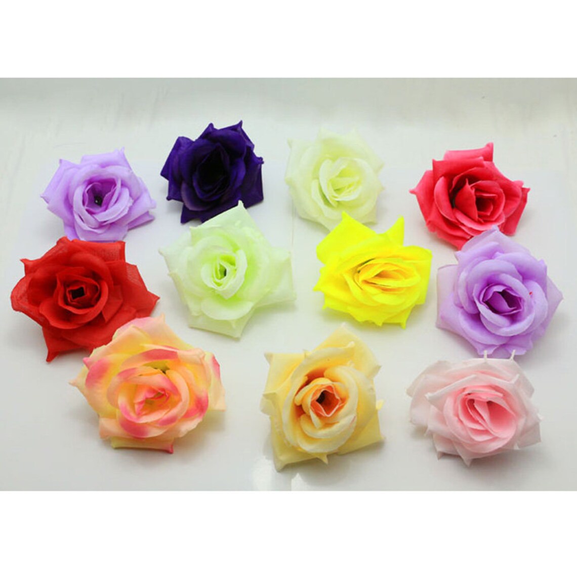 102050100PCS Silk Flower Heads Wholesale Silk Roses Heads Etsy