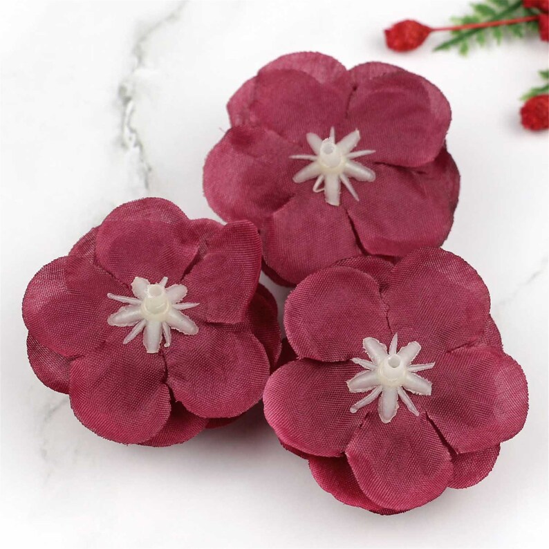 120pcs Artificial Tea Flower 4.5cm wholesale Silk Rose Flowers Heads for Wedding Party Home Decoration DIY Wreath Scrapbook Gift Box Crafts