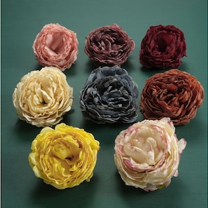 3/40pcs Large Dried Look Rose Head - CHOOSE COLOR - Artificial Silk Flower Head Artificial Roses For DIY Bouquets Flower Arrangement Decor
