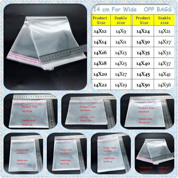 Clear OPP Self Adhesive Seal Plastic Bags Resealable Cellophane OPP Packing Poly Bags