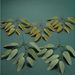 2Colors Fake Greenery / Artificial Silk Eucalyptus Branch Picks For DIY Bouquets Wreath Garland Filler Accessory