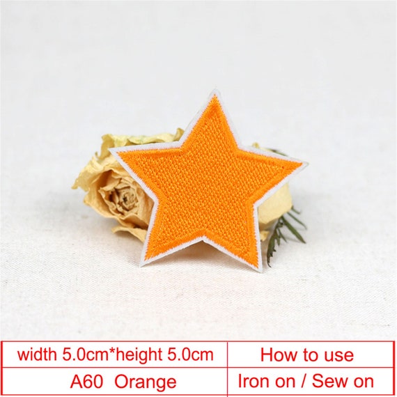 Set Of 10 Iron-On Embroidered Star Patches For Clothing, Hat And Sewing Diy