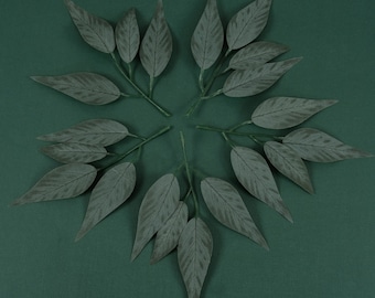 6/150PCS Artifical Silk Green Leaf Faux Artificial Leaves For DIY Crafts Bouquets Corsage Scrapbook Decor Fake Foliage